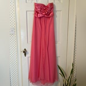Jessica McClintock Strapless Long Pink Dress Size 4